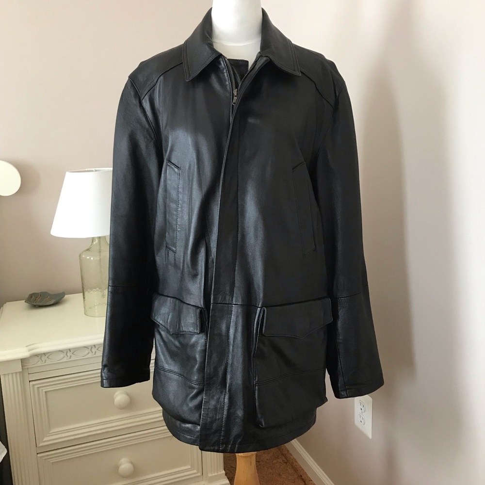 Lavorazione Artigianale Vera Pelle Italian Leather Insulated Coat